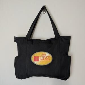 Lane Home Furnishings 90th Anniversary Tote Bag Vintage Y2K Black
